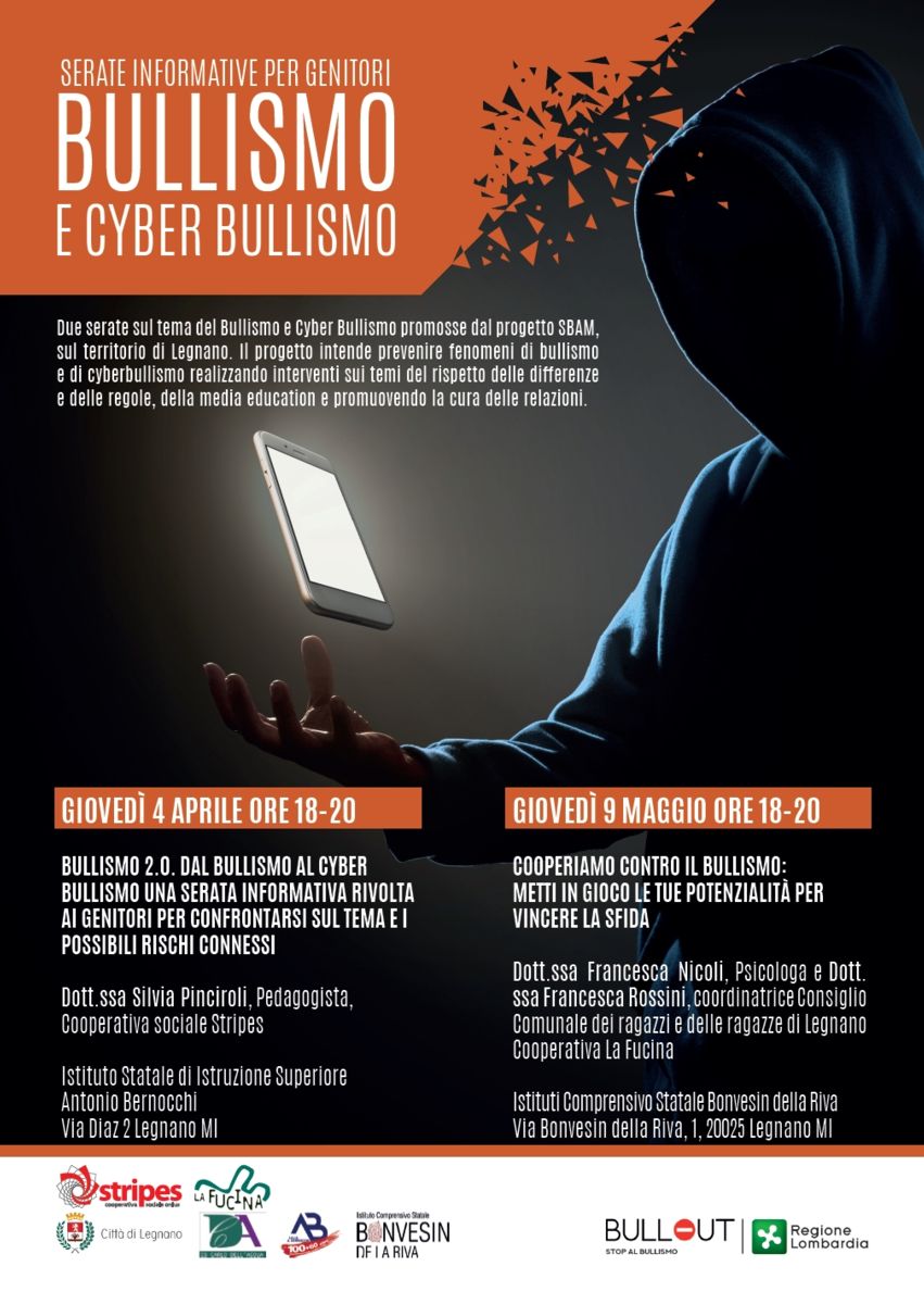 Giovedì 4 Aprile  “Bullismo 2.0 – Dal bullismo al cyberbullismo”